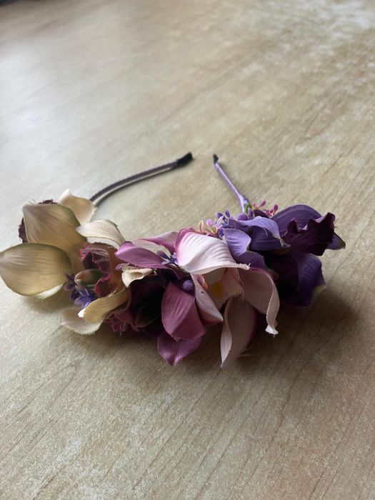 Обідок, обруч з орхідеями, ручна робота