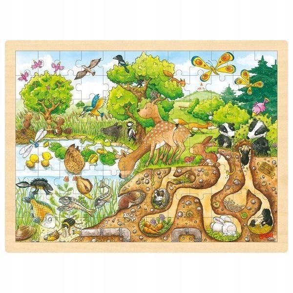 Drewniane Puzzle 96 Elem. Natura, Goki