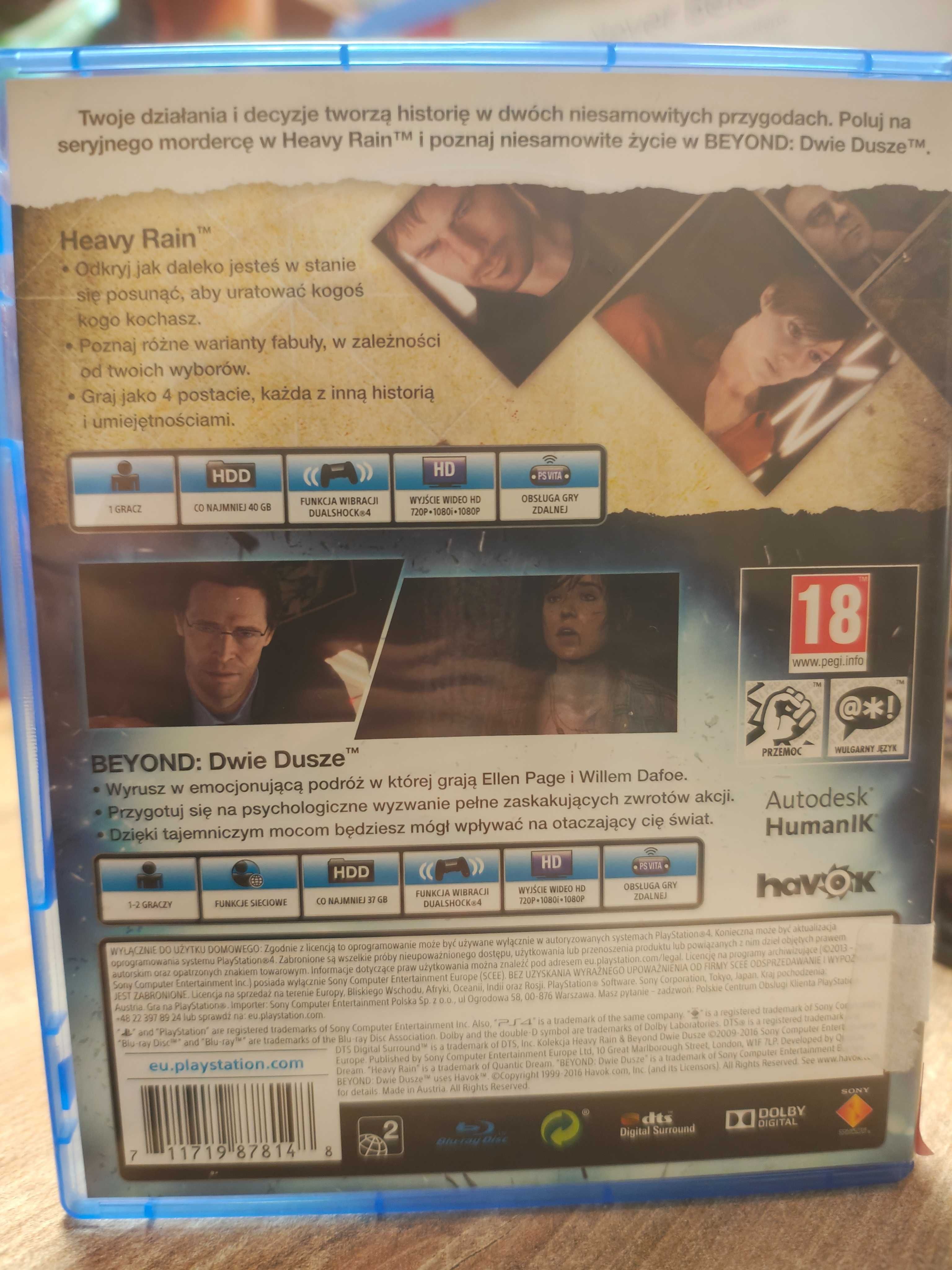 Heavy Rain/Beyond Sony PlayStation 4 (PS4) PS5 PL SklepRetroWWA