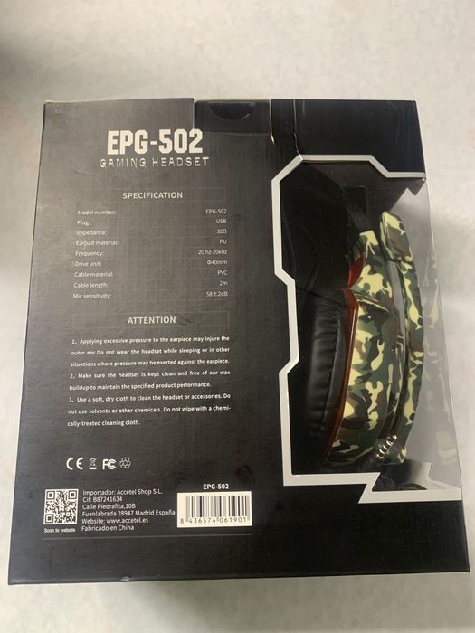 Fones auriculares gamer novos