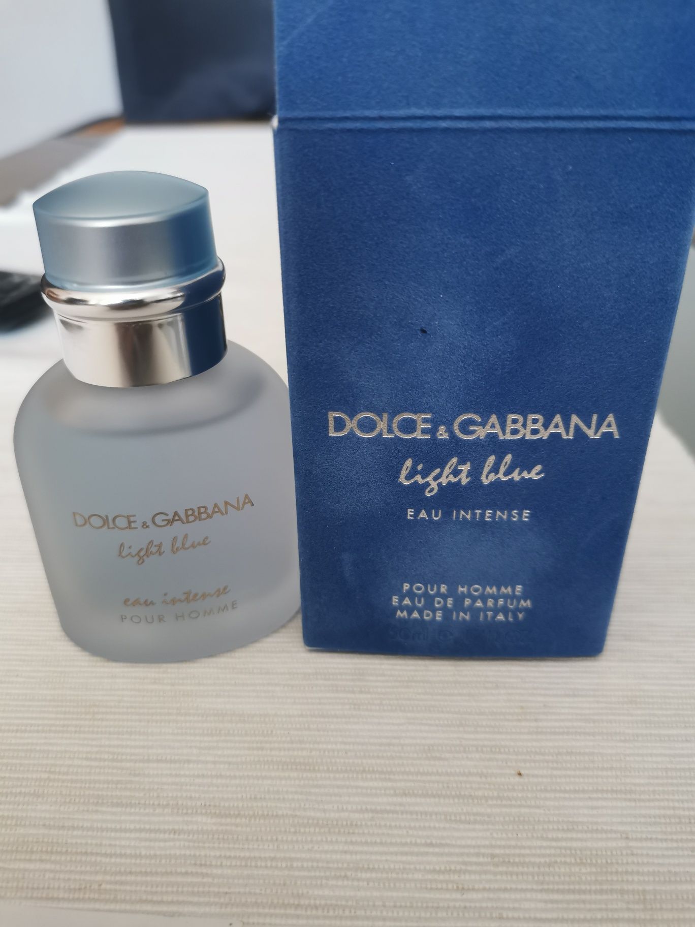 Dolce Gabbana light blue.