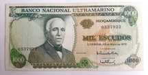 Nota de 1000 Escudos Moçambique Português 1972