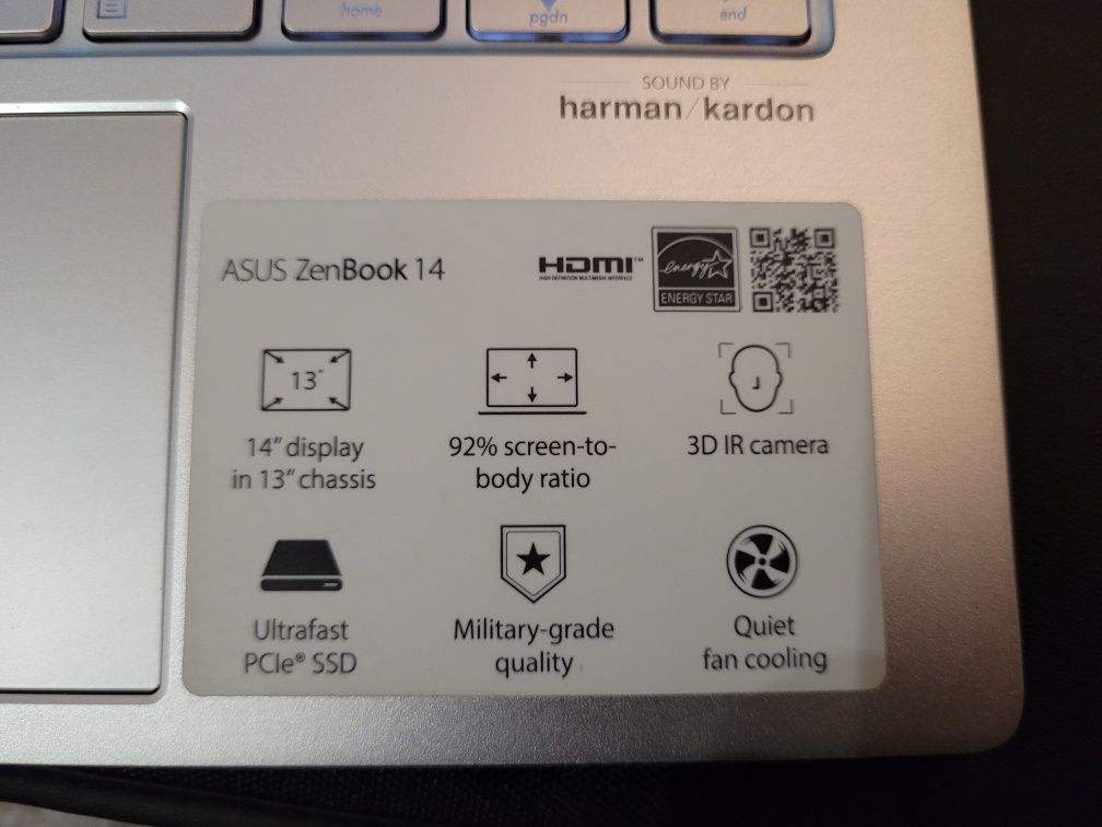 Asus ZenBook 14' m2, harman kardon