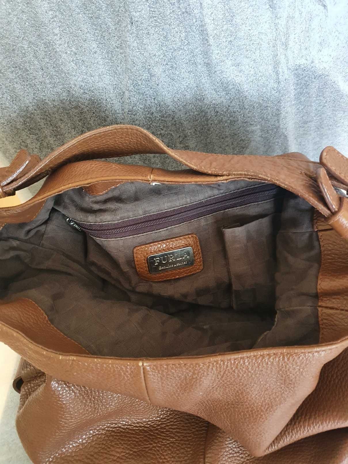 Torebka FURLA brązowa hobo bag