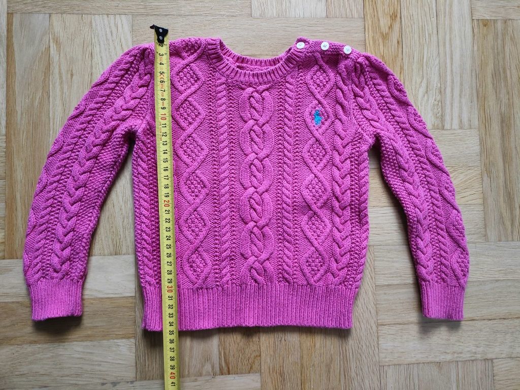 Sweterek dziewczęcy POLO RALPH LAUREN 100% bawełna