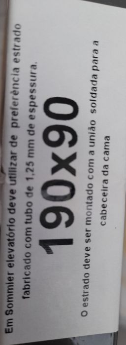 - Estrado metálico para solteiro -