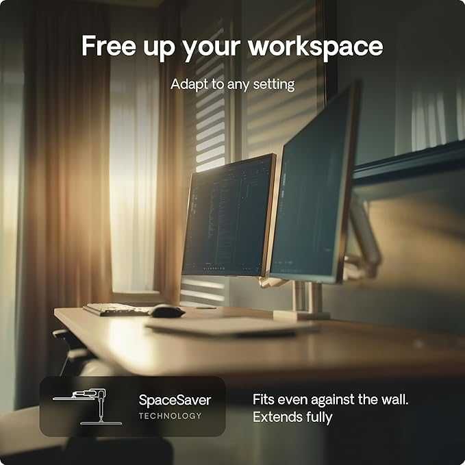 Uchwyt na dwa monitory obrót 360 regulowany do wszystkich standardów