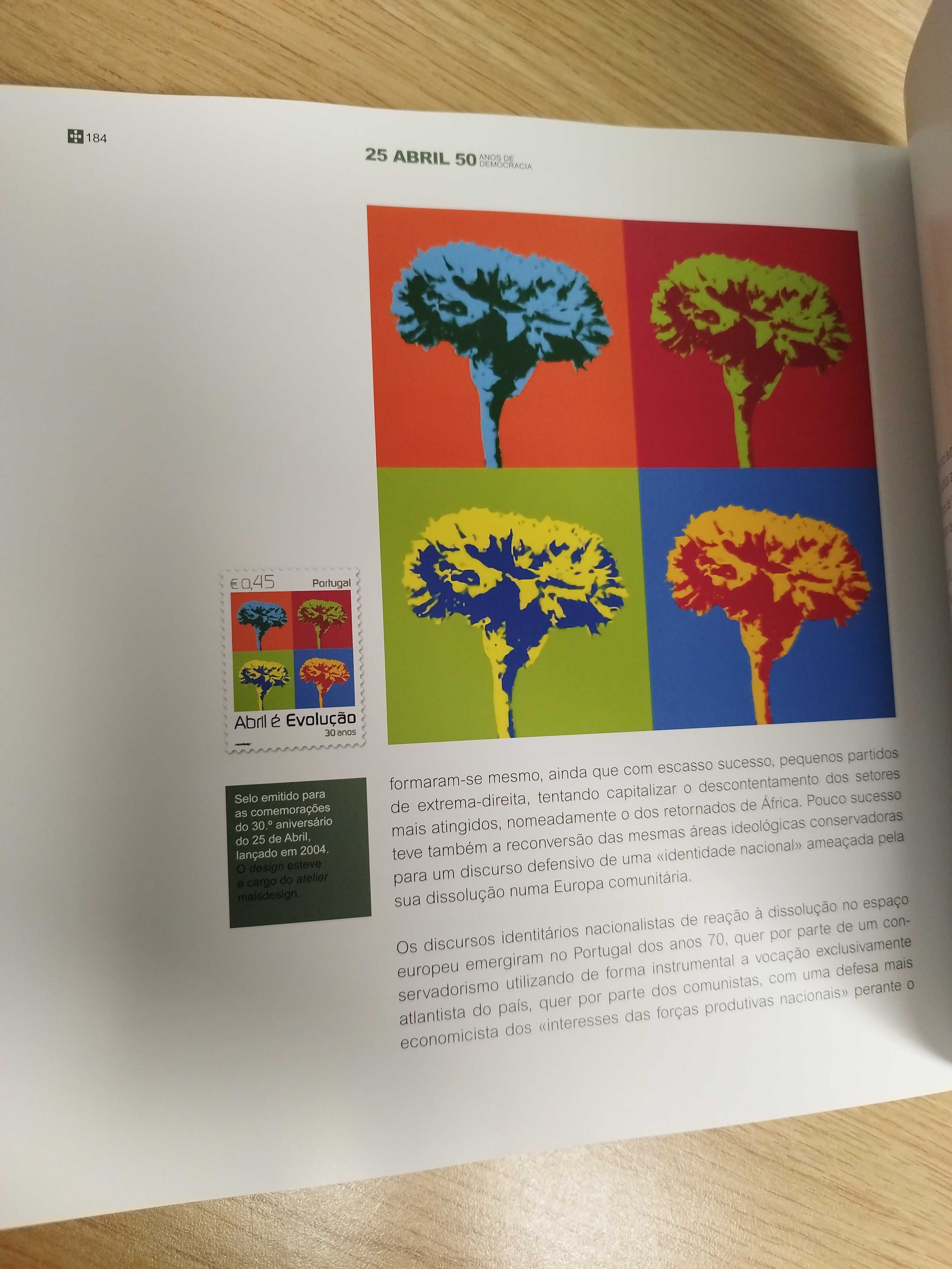 CTT - Livro 25 Abril - 50 Anos de Democracia. Assinado pelos autores