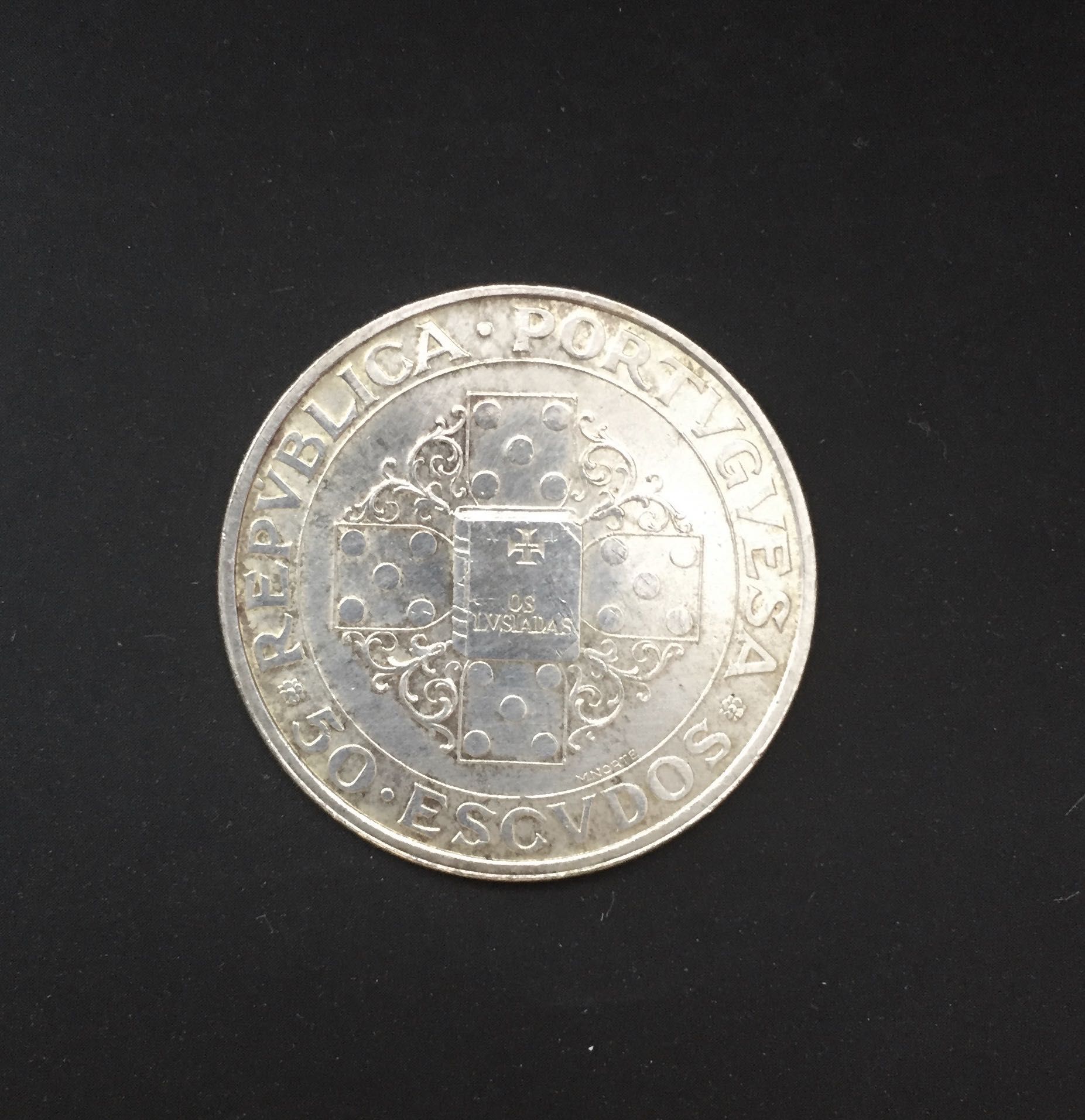 Moeda Portugal 50$ prata - IV Centenário dos Lusíadas - 1972