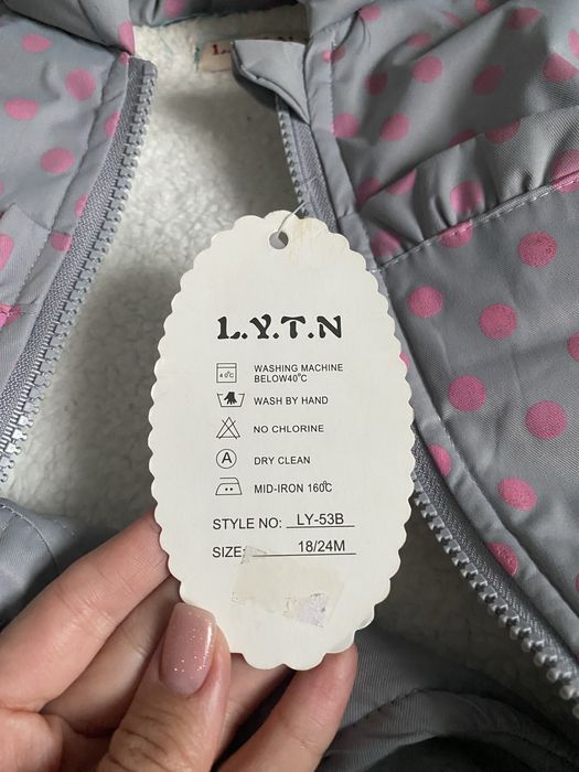 Зимовий комбінезон для дівчинки L.Y.T.N, 18–24 міс.