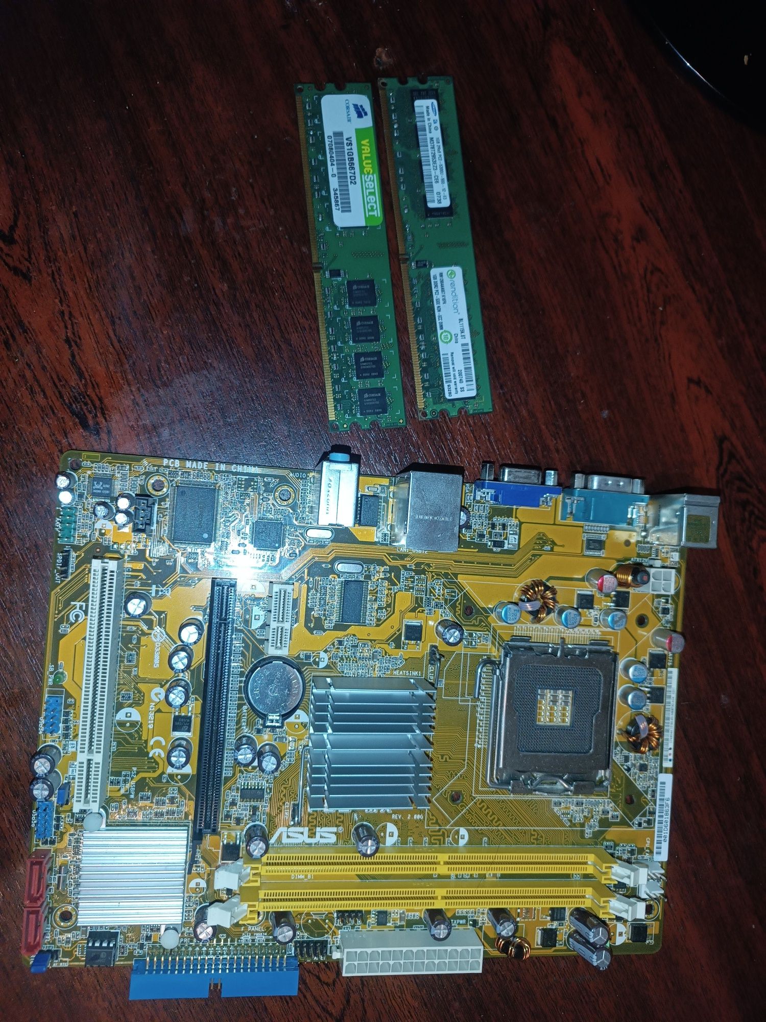 Материнка плата asus + оперативная память