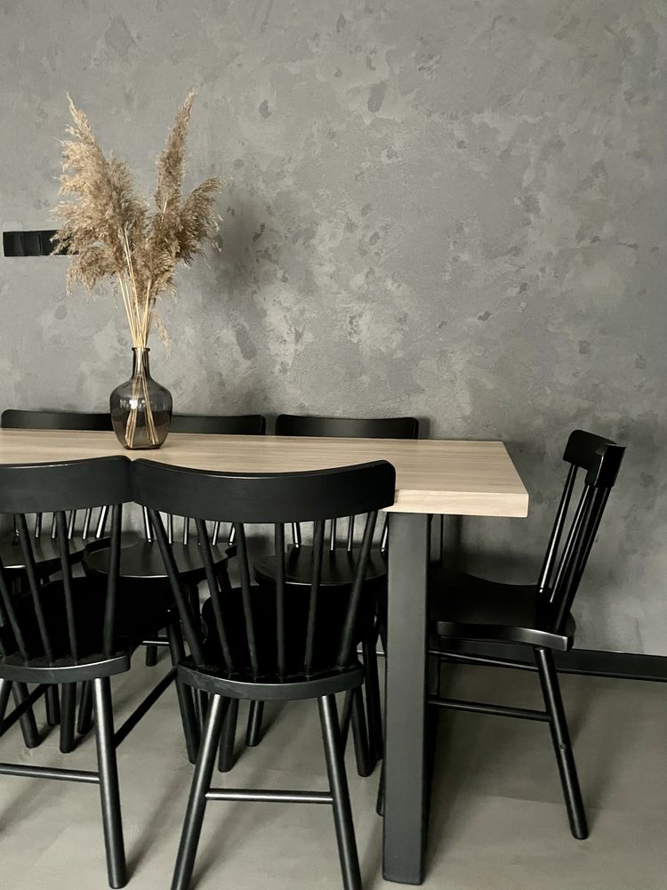 Sprzedam Stół z Litego Drewna - Jesion - Stal - Jadalnia - Salon