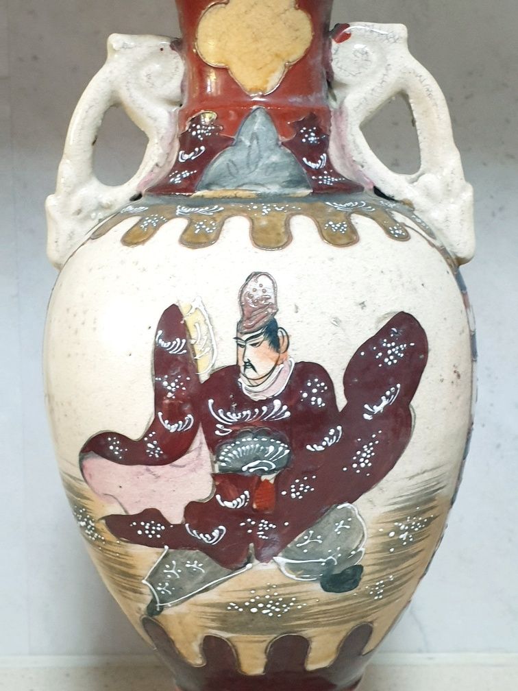 Fantástica antiga jarra japonesa Satsuma assinada