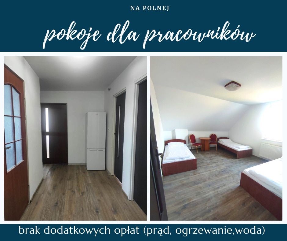 Wynajem / Pokoje dla pracownikow/kwatera/dom