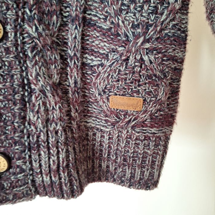 Reserverd sweter kardigan chłopiec 122 warkocz