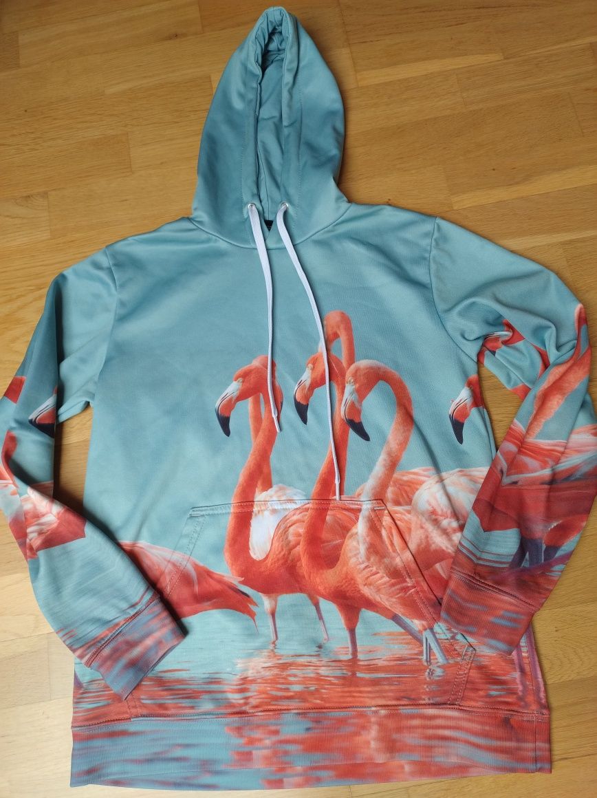 Bluza z kapturem we flamingi Aloha from deer