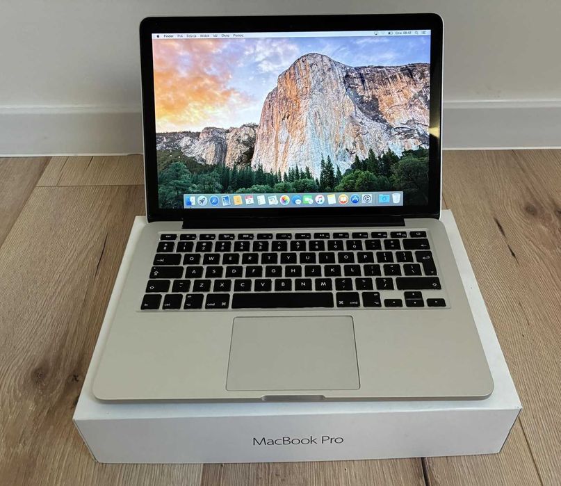 Laptop Apple Macbook 13 Pro A1502 i5 8GB SSD 120GB 2015r 225 cykli