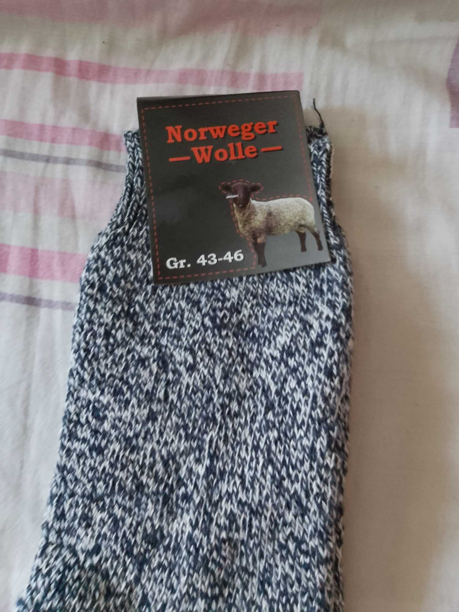 Wełniane bardzo ciepłe skarpety r.43-46