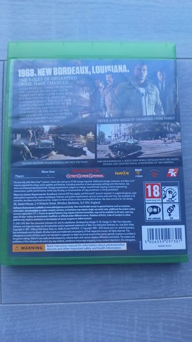 Диск для xbox one s Mafia 3