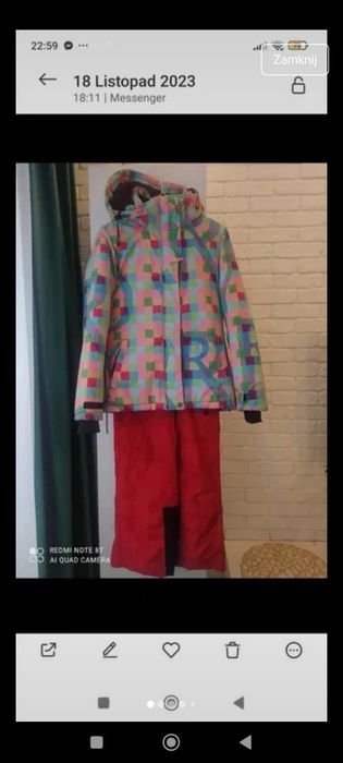 Kombinezon narciarski spodnie skitech t 152/158