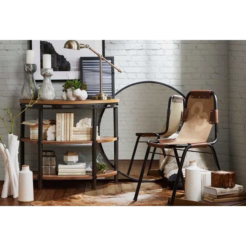 Lustro Okrągłe Ścienne Loft W Czarnej Ramie 90 cm