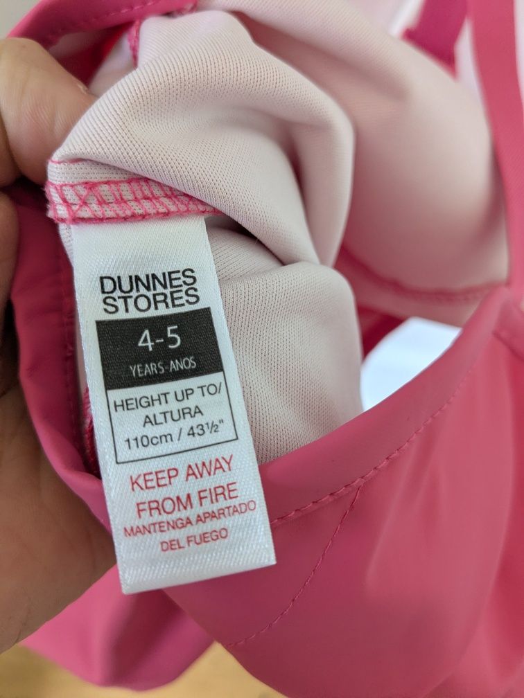 DUNNES 110/116CM gumowe spodnie przeciwdeszczowe na szelkach