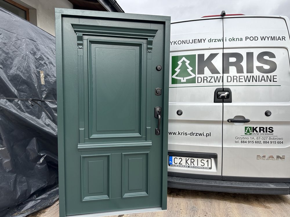 Drzwi zewnętrzne MONTAŻ drewniane Amerykańskie schlage na kazdy Wymiar