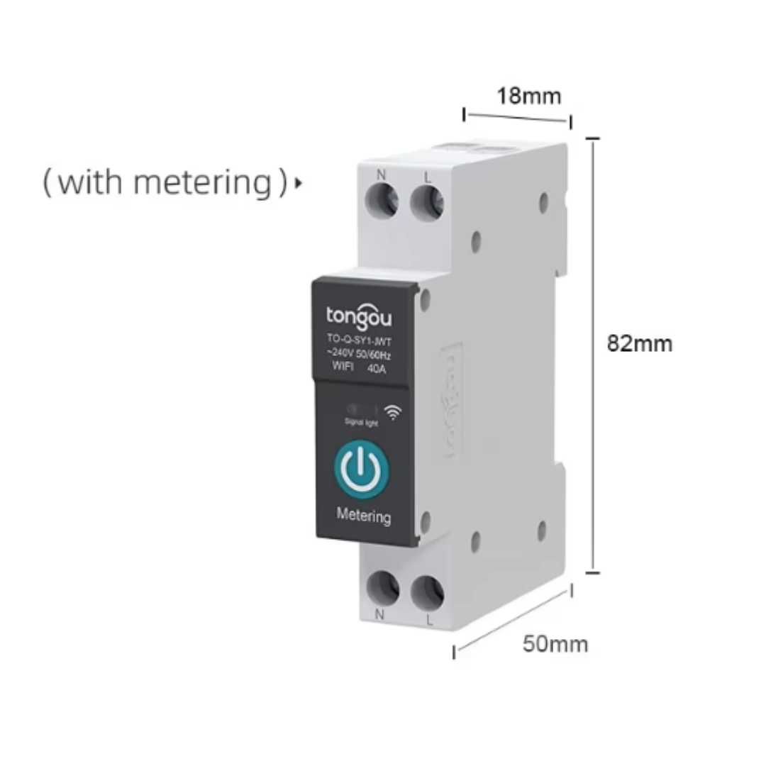 Розумне реле WiFi 1-ф Tongou TO-Q-SY1 63А моніторинг пар-ів мережі