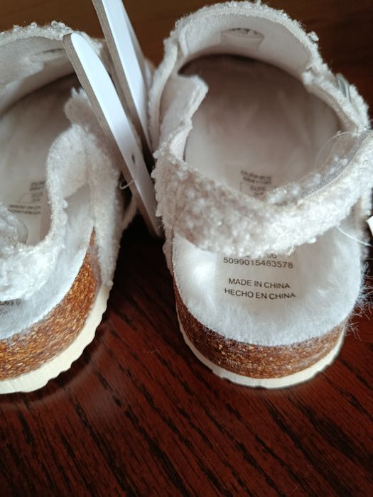 Тапочки, шльопанці білі для дівчинки, 34,35