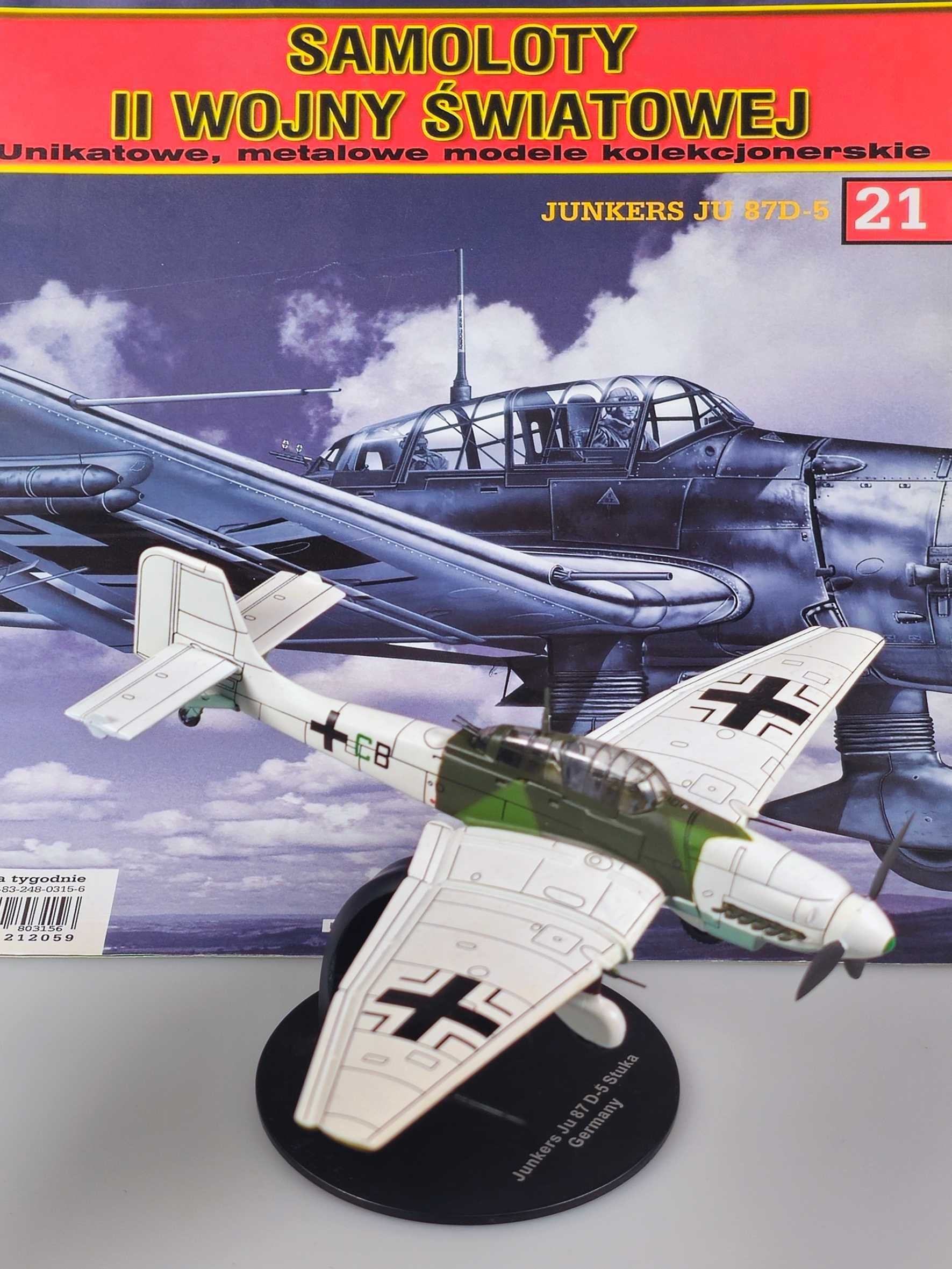 Model 1:72 Junkers JU 87 G-1 Stuka Samoloty II w.ś. De Agostini