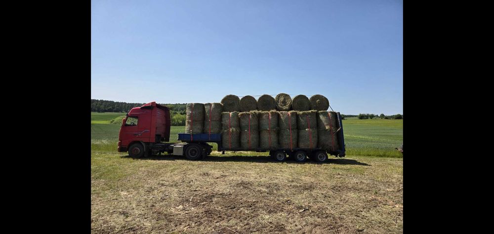 naczepa niskopodwoziowa + ciagnik + wozek dolly