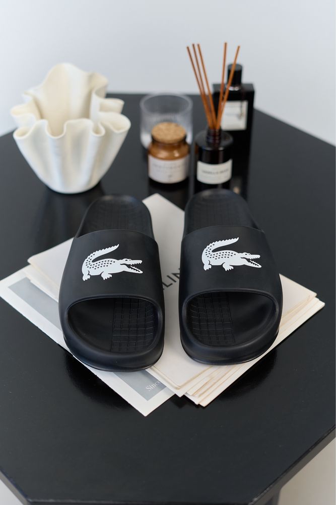 Оригінал! Lacoste тапки капці чорні чоловічі