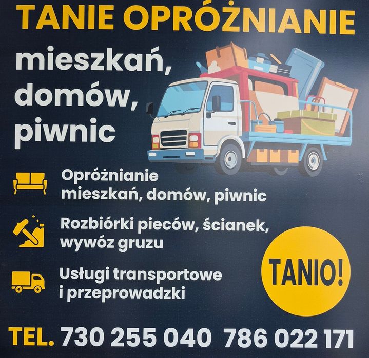 Graty z chaty, przeprowadzki domy, mieszkania,piwnice itd