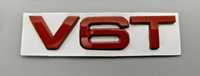 Nowy emblemat przyklejany znaczek V6T V8T czerwony czerwone logo