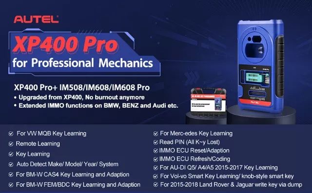 Leitor programação Chaves Autel XP400 PRO para IM508/608/608P SELADO