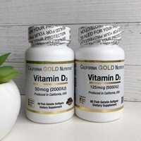 Витамин Д3 5000 МЕ, 2000 МЕ, 90/360 капсул, США, витамин D3