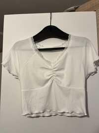 Shein biała krótka bluzka damska rozmiar M top