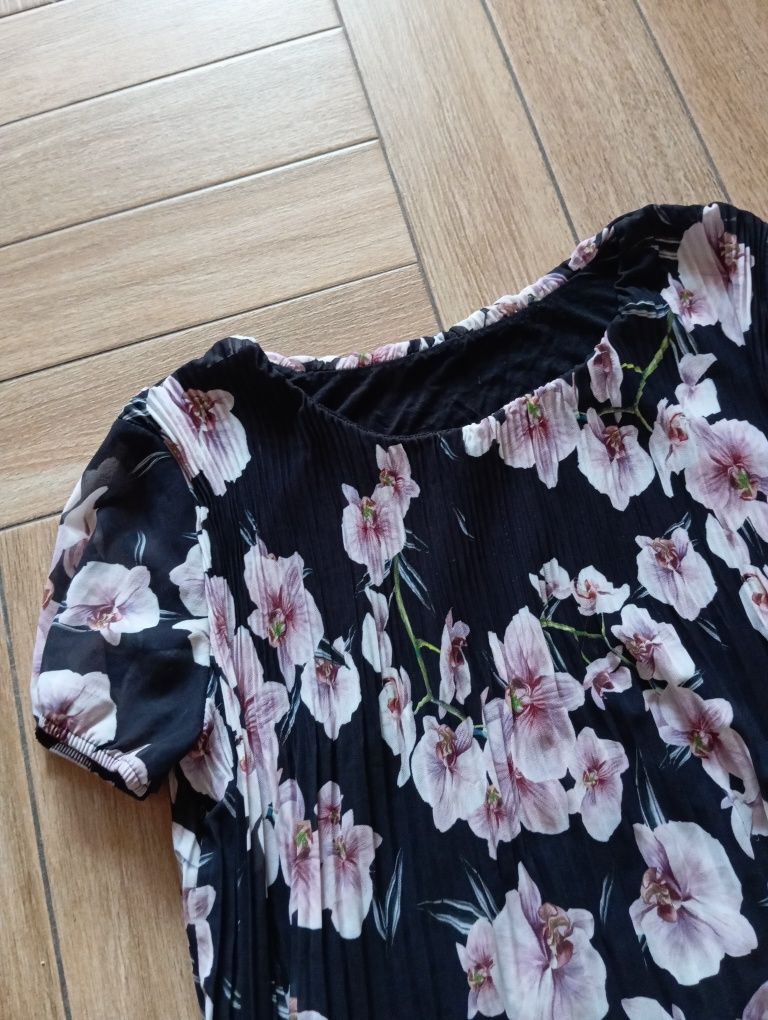 Wielokolorowa sukienka wieczorowa elegancka tanio woman kobieta
