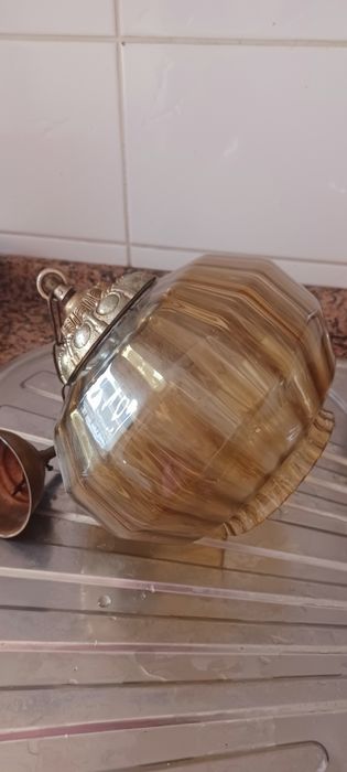 Candeeiro vintage cor âmbar