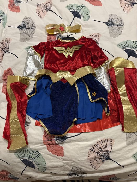 Fato halloween mulher maravilha 4/5 anos