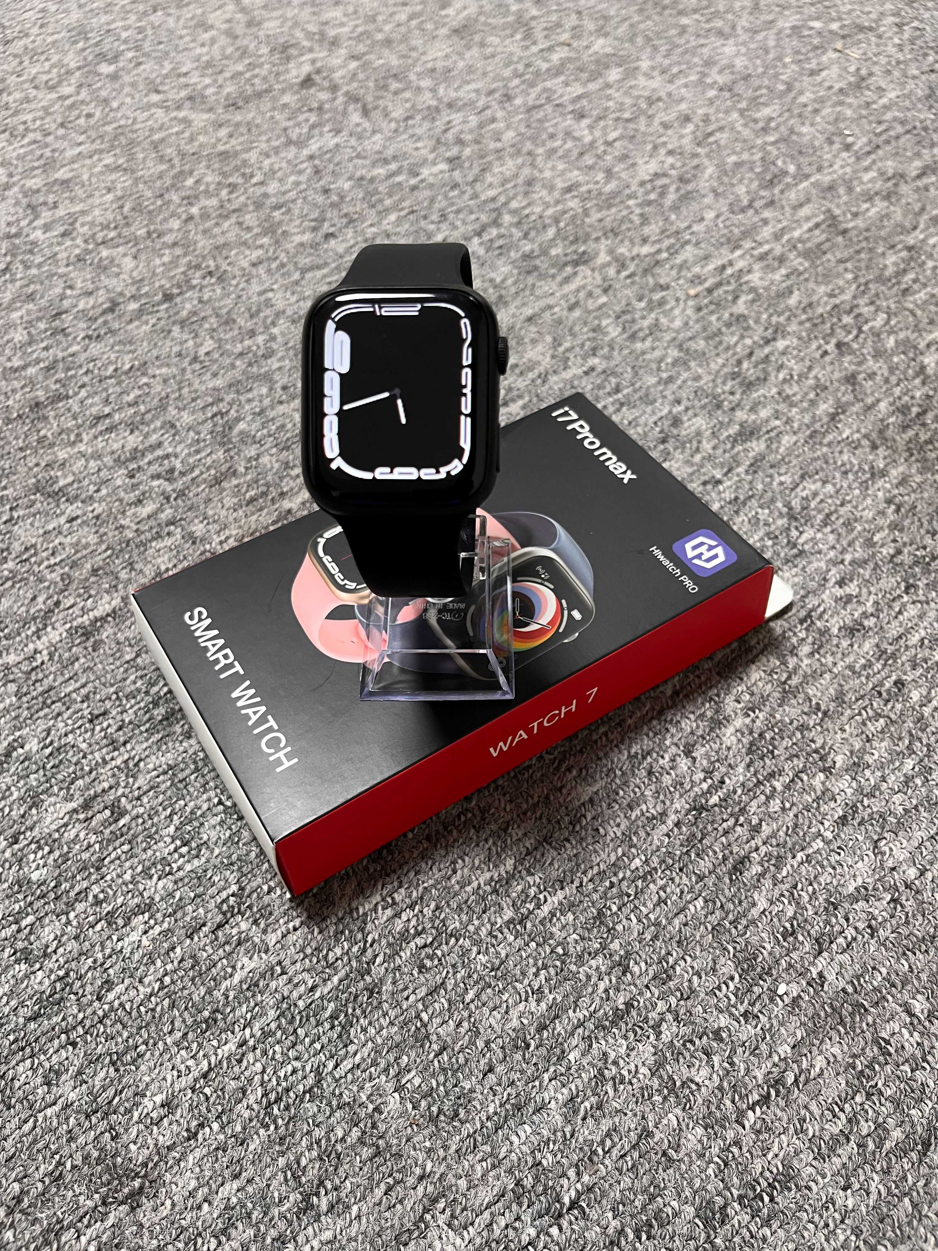 SmartWatch i7 PRO MAX telefon BT, tętno, ciśnienie, O2, menu PL.