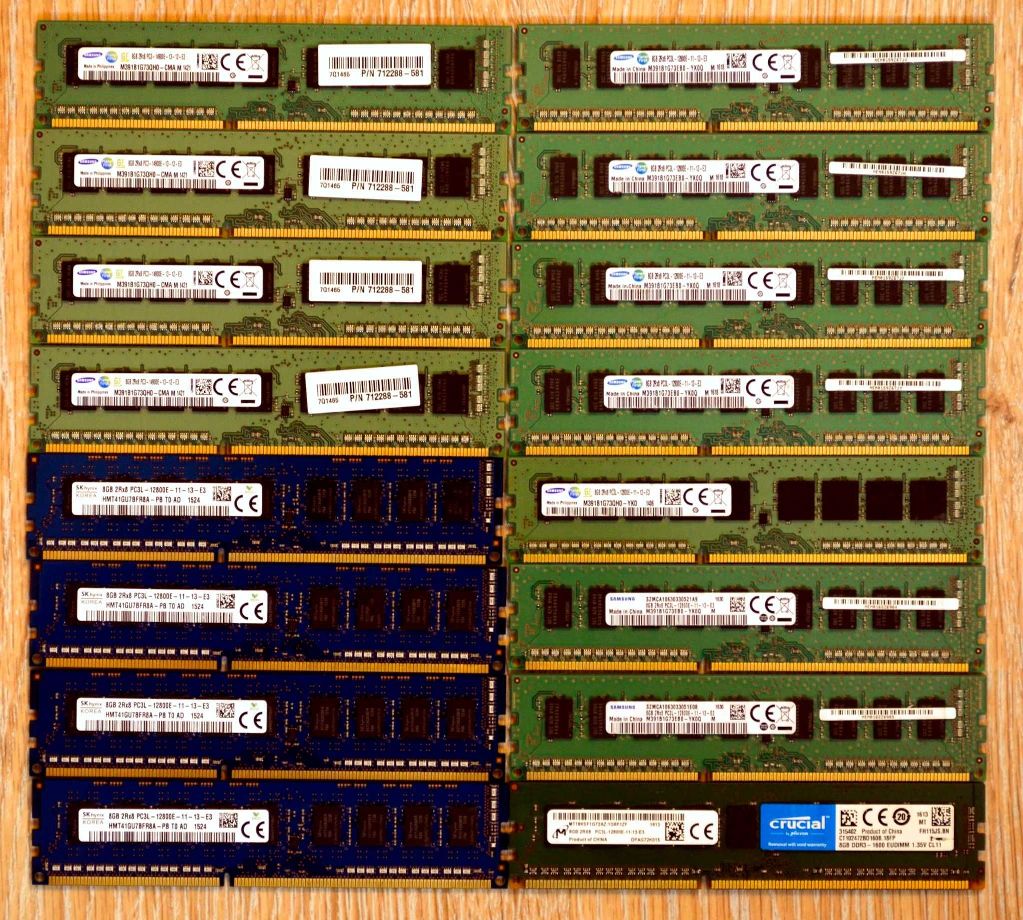 Пам'ять DDR3 ECC Unbuffered 4Гб 8Gb 16Гб 32Gb PC3 12800E 10600E 14900E