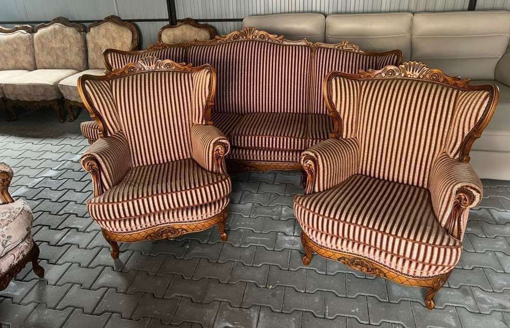 komplet wypoczynkowy w stylu Ludwika-sofa czwórka 2fotele