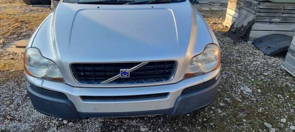 Kompletny Przód Zderzak Maska Lmpy Volvo XC90 kod 426 Srebrny Xenon