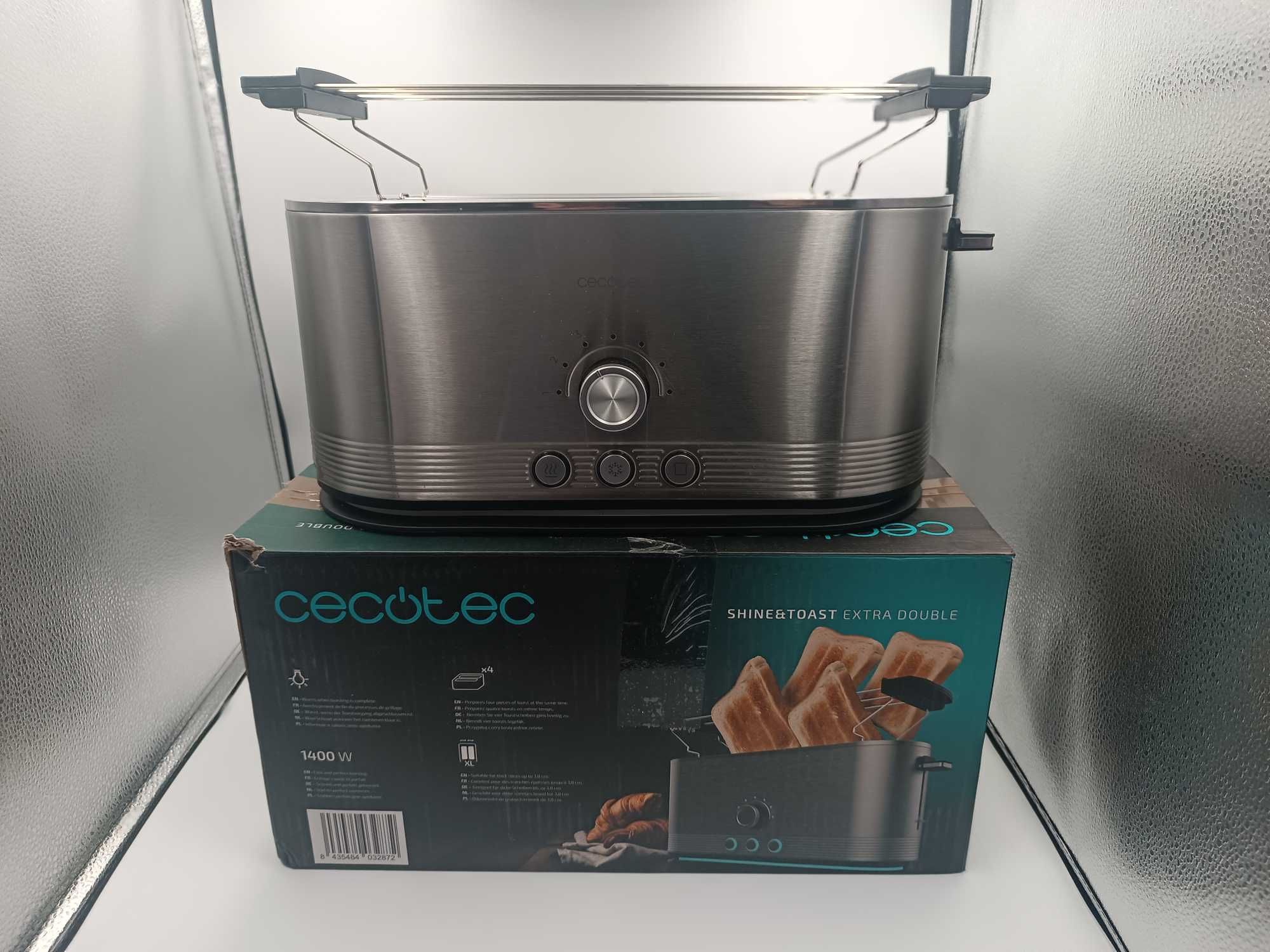 TOSTER PIONOWY ze stali nierdzewnej Cecotec 1400W z długim otworem