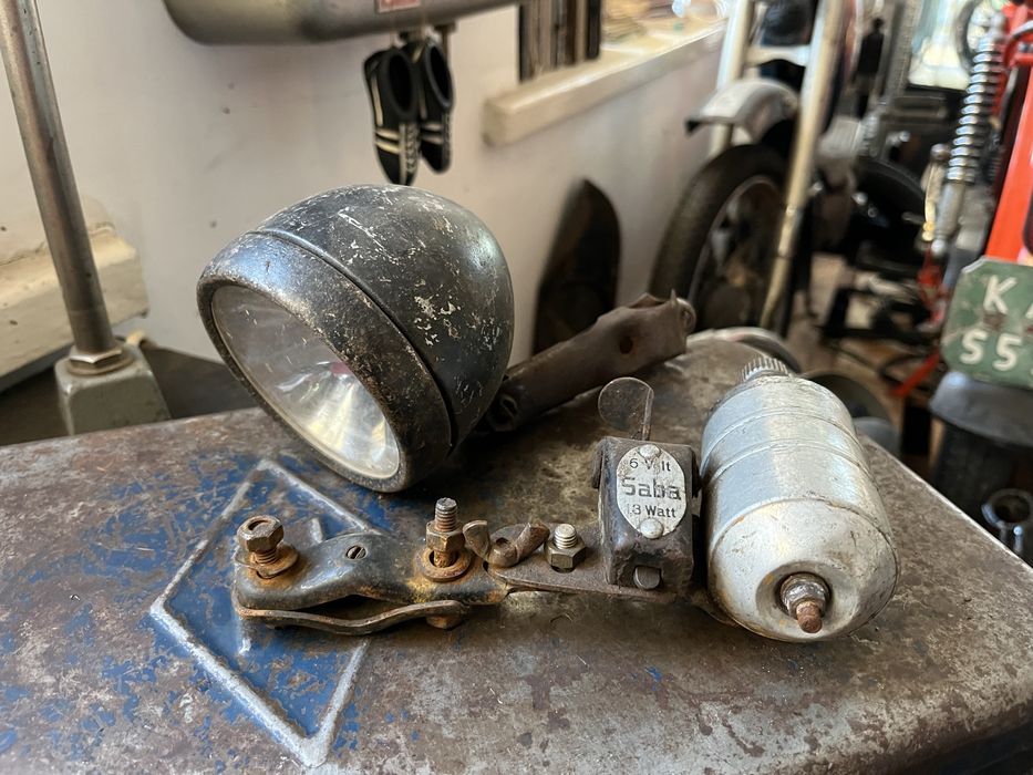 Stara lampa rowerowa dynamo Mifa Diamant Opel Lucznik ZZR