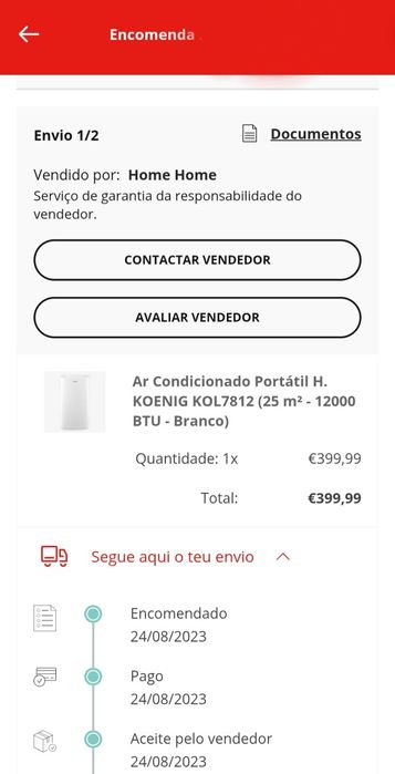 Ar condicionado portátil HKoenig 12000btu