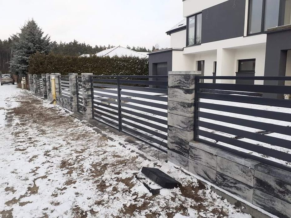 Ogrodzenie panelowe z  montażem