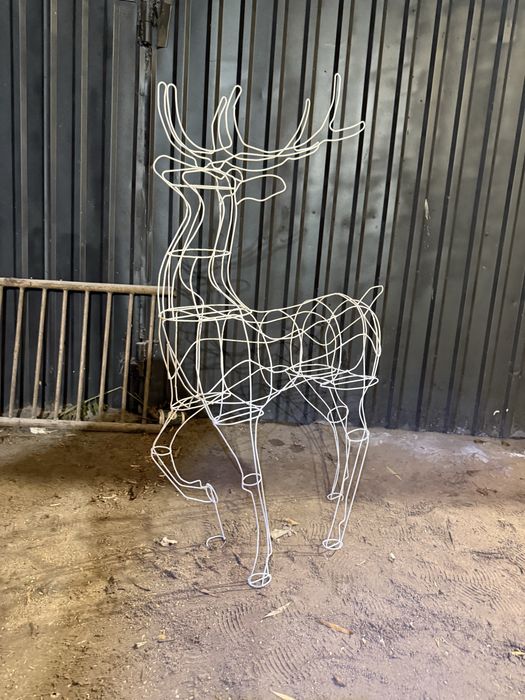 Олень 2 метри новорічні, олені новорічні Новогодний олень сани подарок