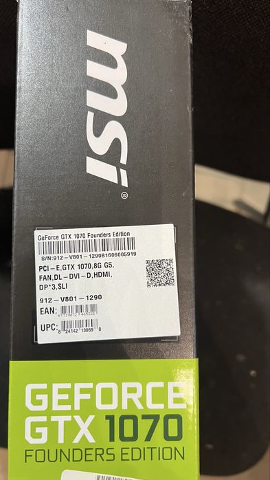 Karta graficzna msi GTX 1070 8gb Founders Edition